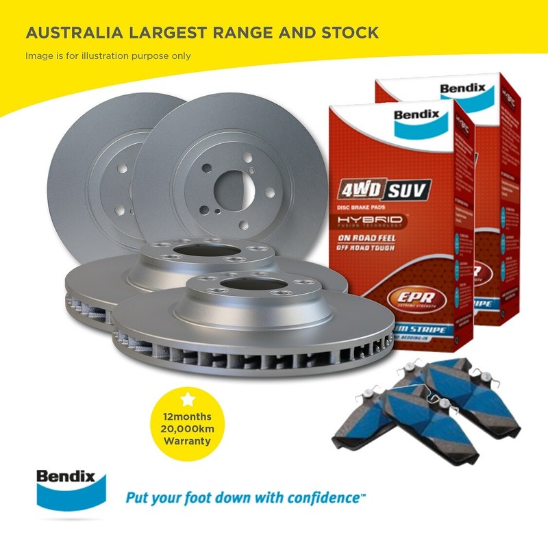 Front And Rear Brake Pads And Disc Rotors Full Set For Prado Grj120 Kzj120 Kdj12