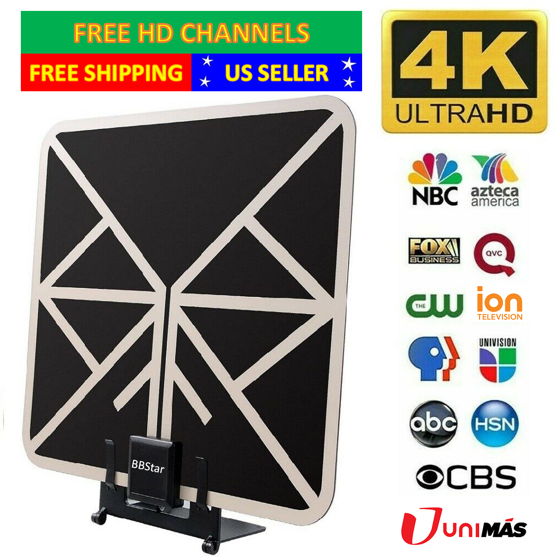 Indoor Hdtv Amplified Digital Tv Antenna 1080p Long Range