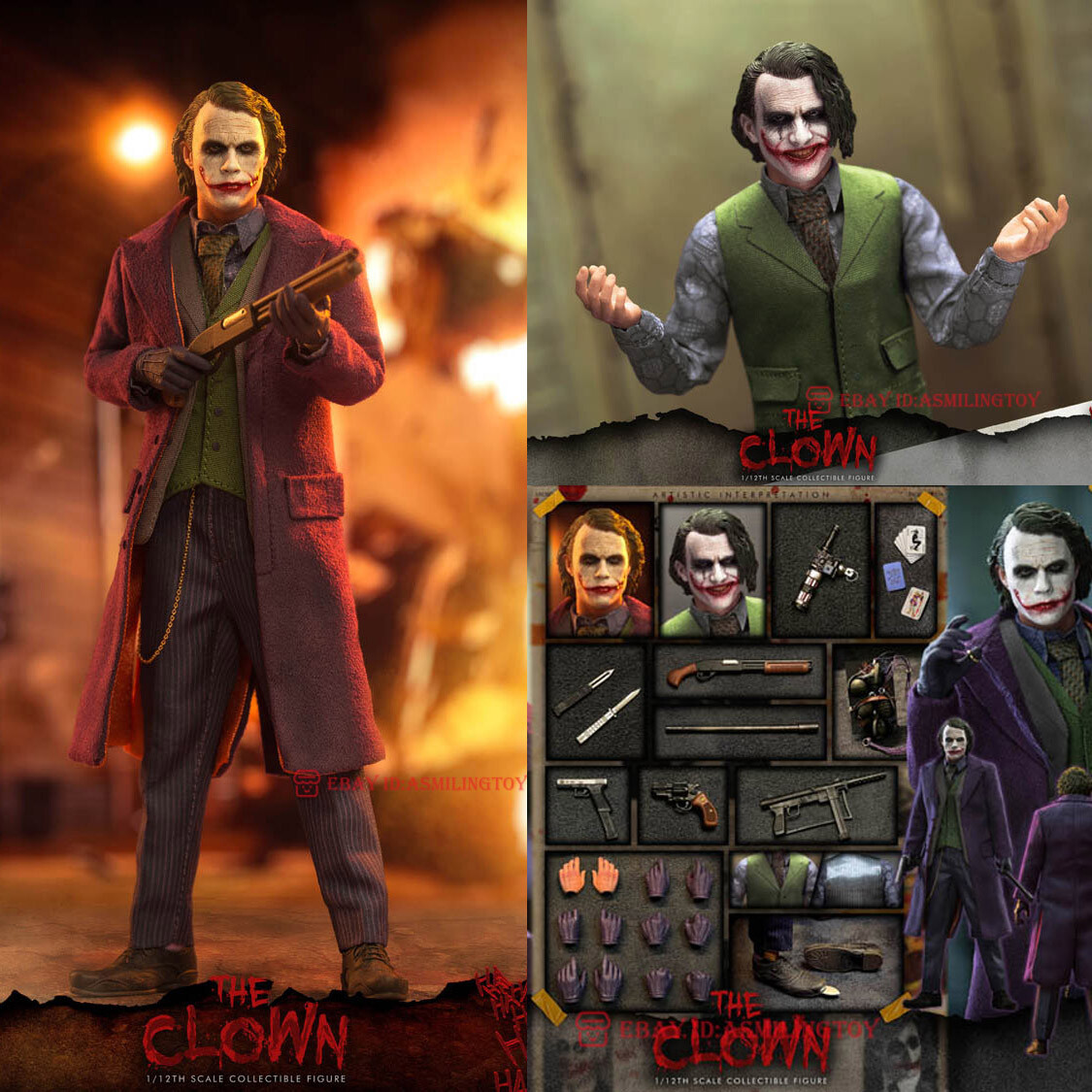 Filix Toys FX004 The Clown Heath Ledger Joker 1/12 Action