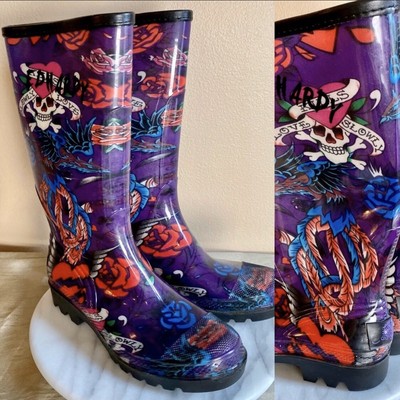 ed hardy rain boots