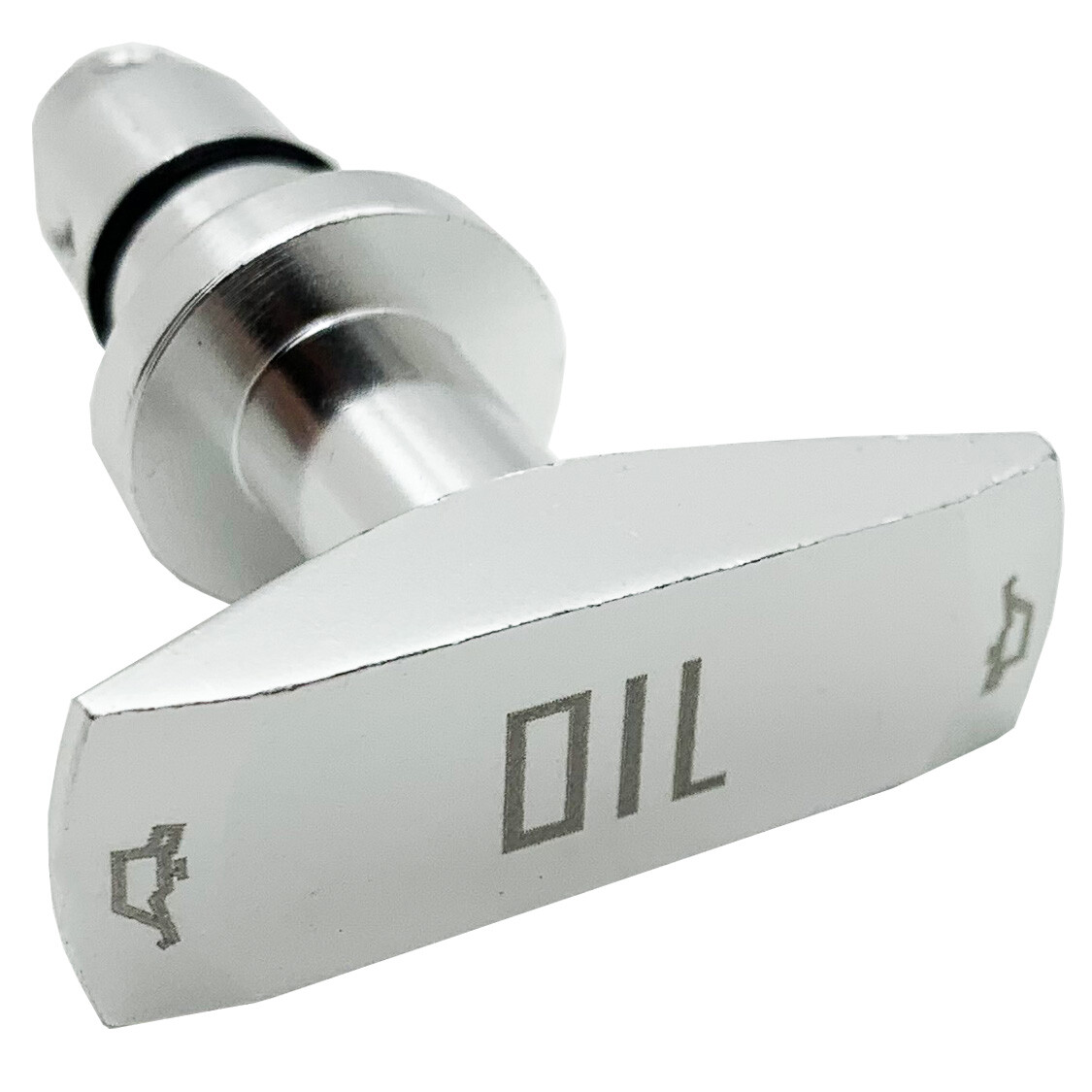 SILVER CHROME Oil Dipstick Handle Ford Mustang Dodge Chrysler Jeep V8