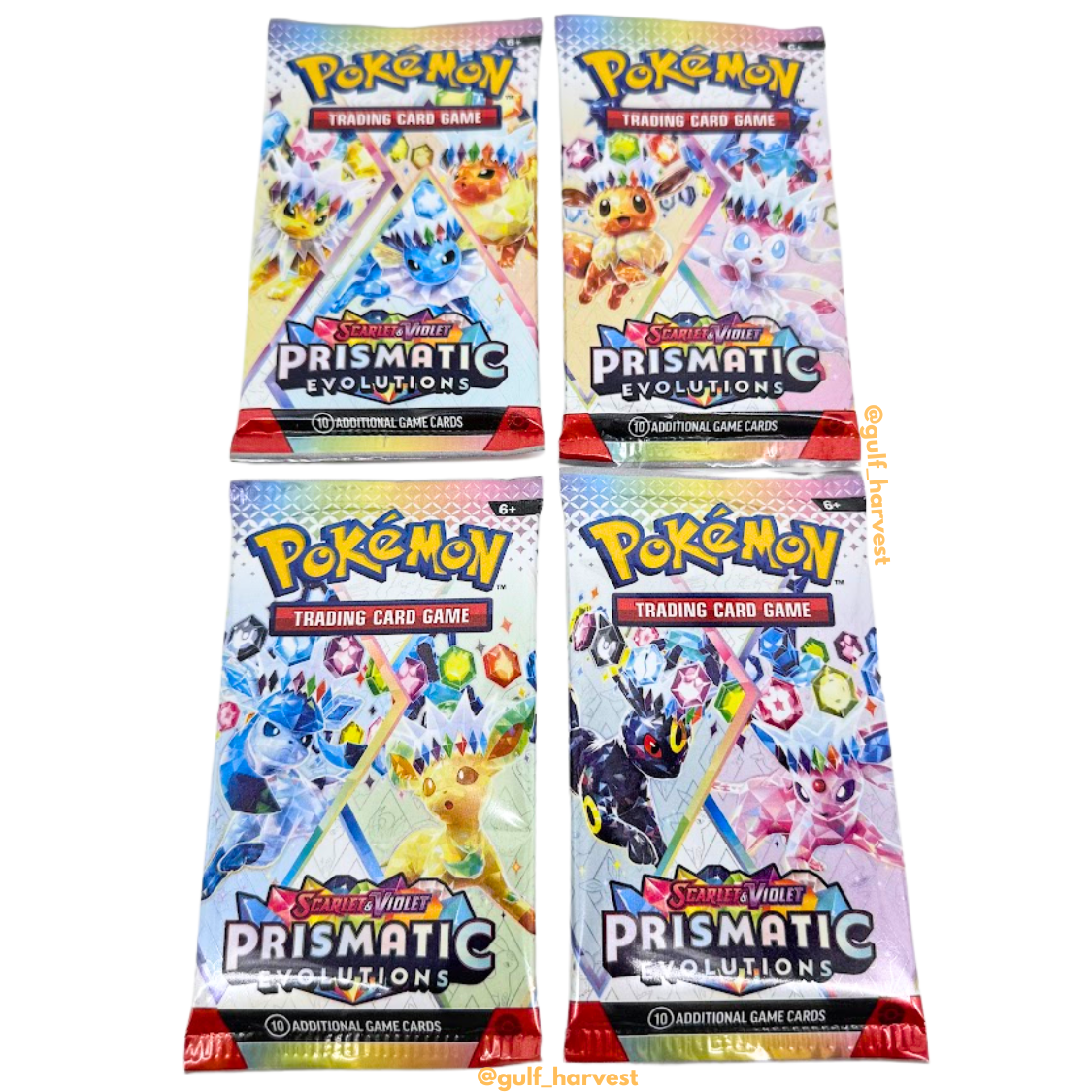 Lot (4) Pokemon TCG Prismatic Evolutions Booster Packs PACK