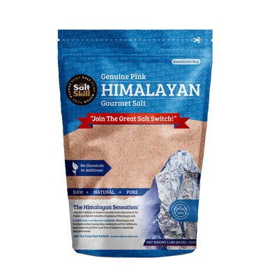 Salt Skill Pink Gourmet Himalayan High Quality Salt Fine Grain, 5 LBS Bag