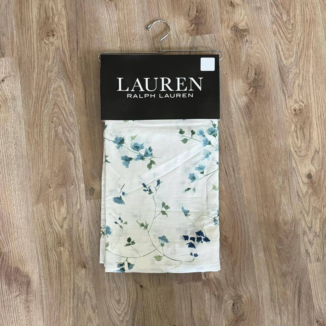 Ralph Lauren 50 x 96 Pampas Floral Curtains White Green Blue Flowers - Picture 2 of 8