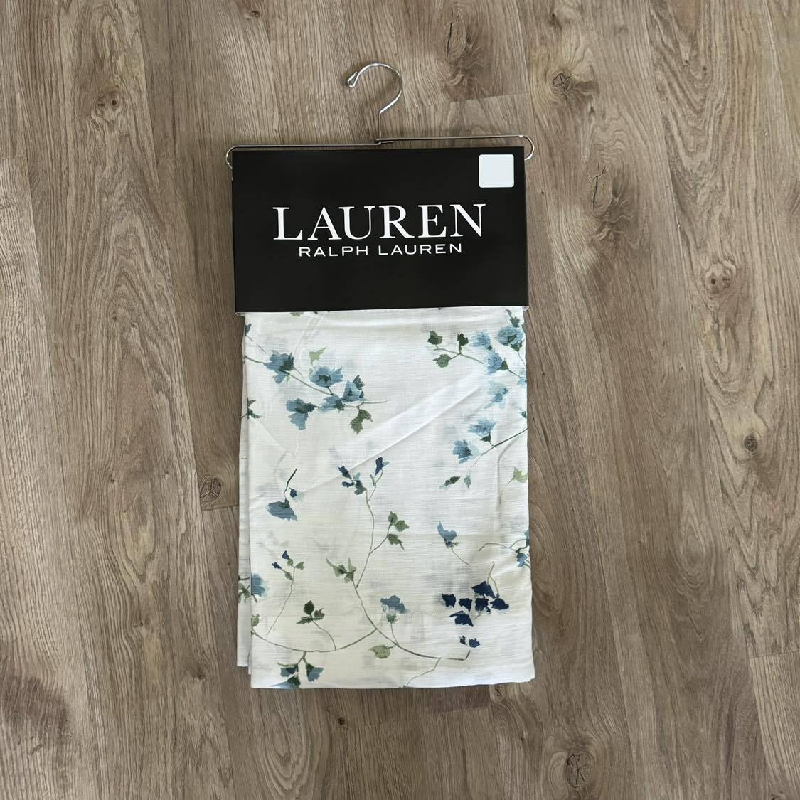 Ralph Lauren 50 x 96 Pampas Floral Curtains White Green Blue Flowers - Picture 6 of 8