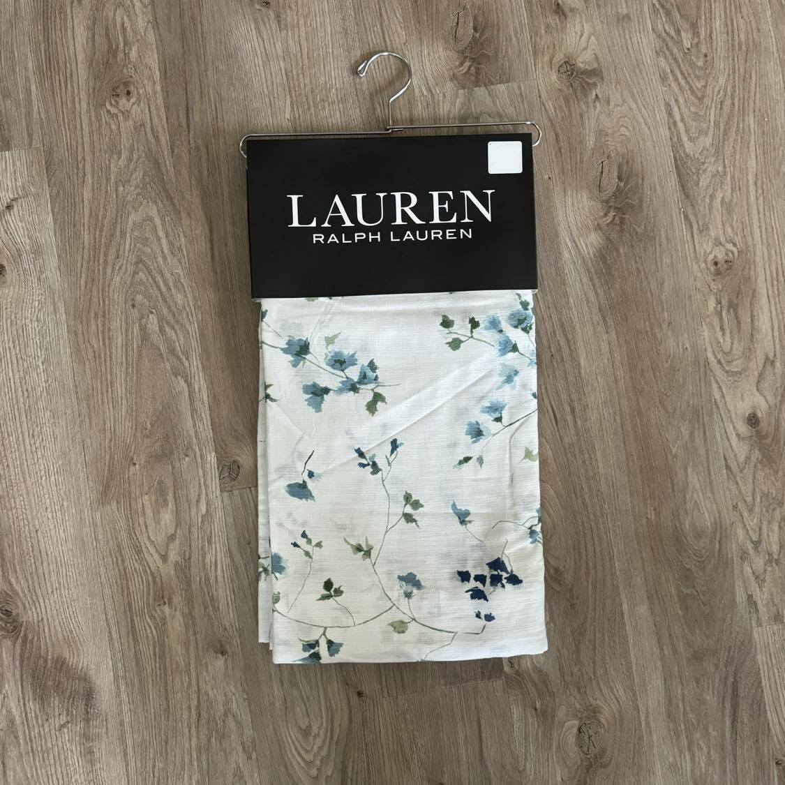 Ralph Lauren 50 x 96 Pampas Floral Curtains White Green Blue Flowers - Picture 8 of 8