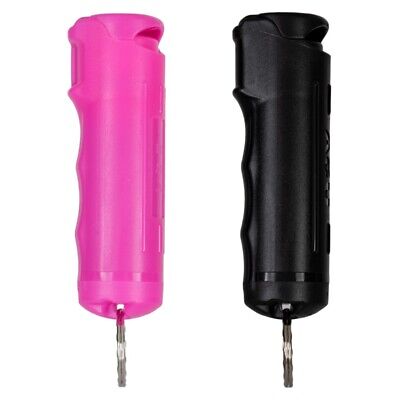 Police Magnum keychain pepper spray self defense .50oz flip top BLACK & HOT PINK