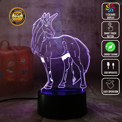 3d lamp 2024 illusion unicorn