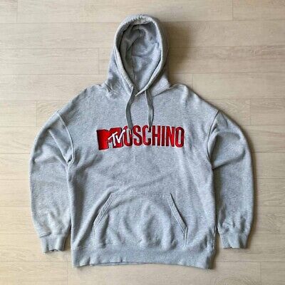 H&M x Moschino MTV Hoodie Authentic Rare Gray Pre-owned Size M
