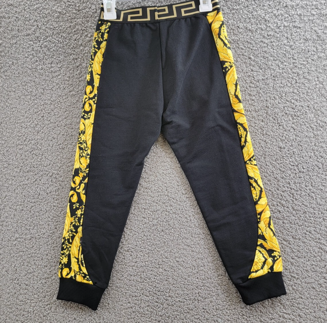 Versace Barocco Jogger Pants Little Boys' 6 Black/Gold Elastic Waist Pull On - Picture 13 of 17