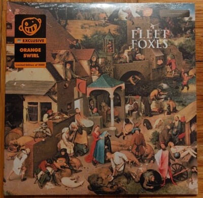 Fleet Foxes S/T Self Titled Vinyl 2xLP EP Sun Giant Newbury Orange Swirl Limited