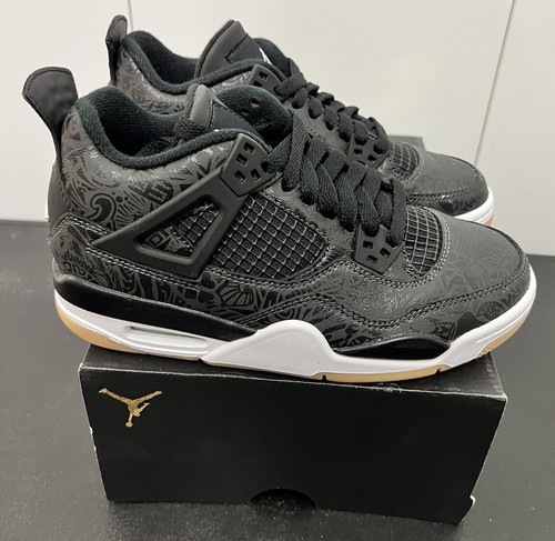 New Air Jordan 4 Retro SE Laser Black Gum CI2970 001 GS Size New Air Jordan 4 Retro SE Laser Black Gum CI2970 001 GS Size