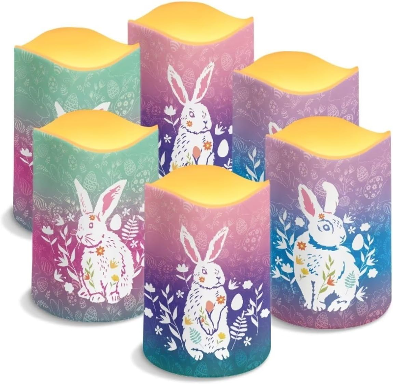 Solar Candles Outdoor Waterproof Flameless LED Candle Light Pillar Candles Teali