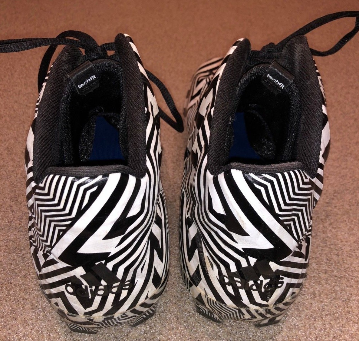 Men's Adidas QuickFrame Football Cleats, Black/White, Men's Size 13(US)