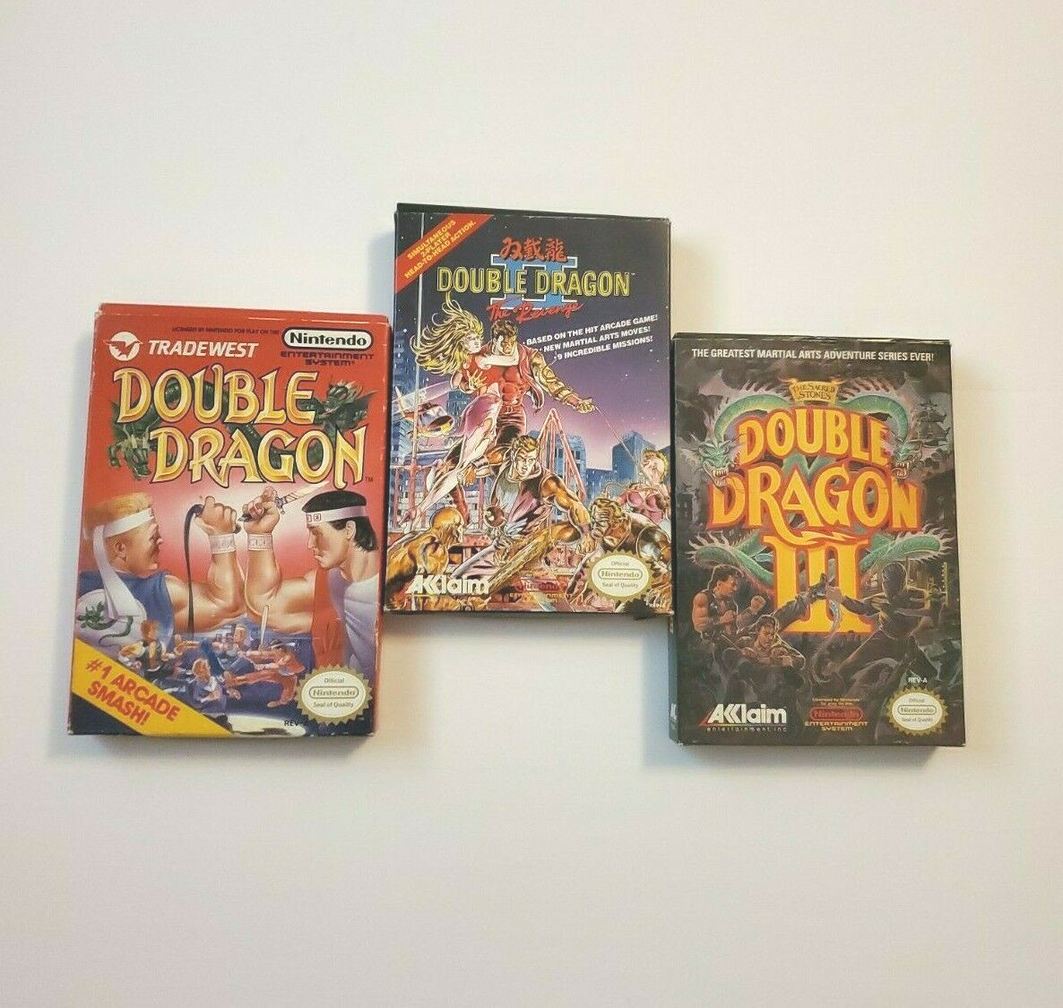 NES 海外正規版Double Dragon I,II,III Double Dragon III 3: The Sacred Stones Authentic Nintendo