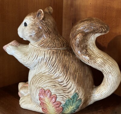 VINTAGE FITZ&FLOYD TEAPOT Omnibus OCI Taiwan 24Oz SQUIRREL Pottery 1990