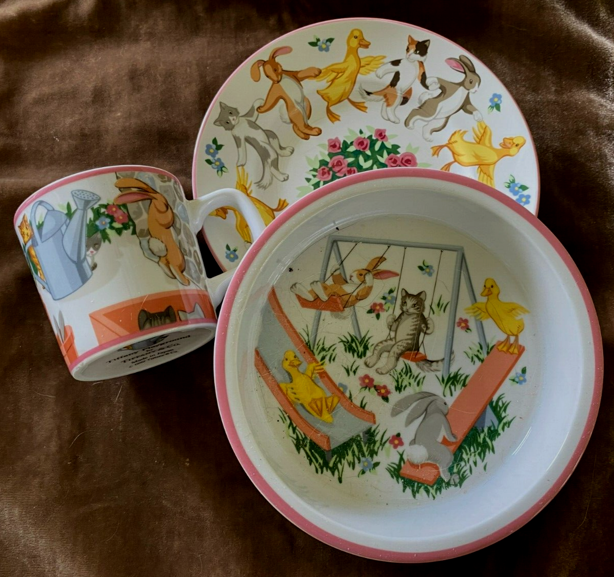 食器 Tiffany &amp; Co. - Tiffany Playground 1992 Tiffany Playground Three Piece Child's Set Tiffany & Co