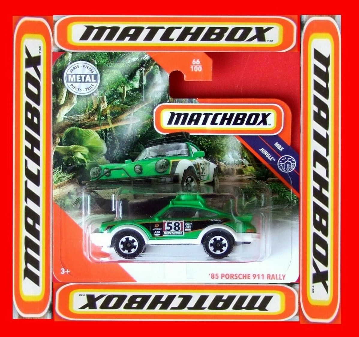 MATCHBOX 2020 85 PORSCHE 911 RALLY MBX JUNGLE 66100 NEUOVP 