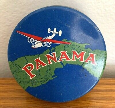 Vintage Metal Tin Panama Box Container Manifold Supplies Co. NY USA