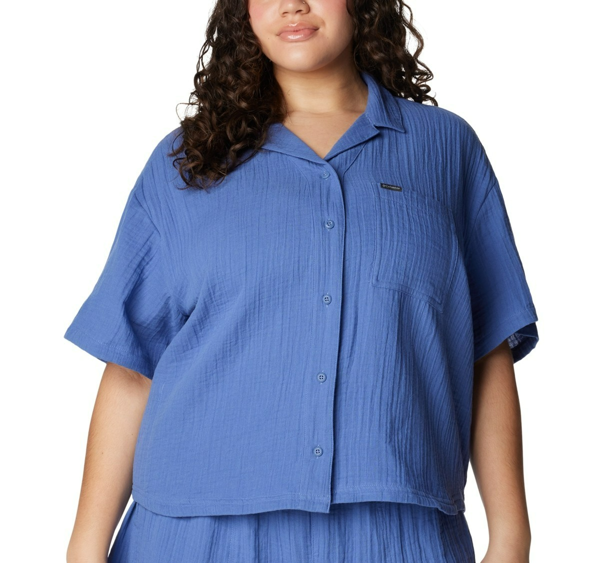 Columbia Plus Size Holly Hideaway Breezy Short-Sleeve Top Women's 3X Eve Pocket - Picture 1 of 15