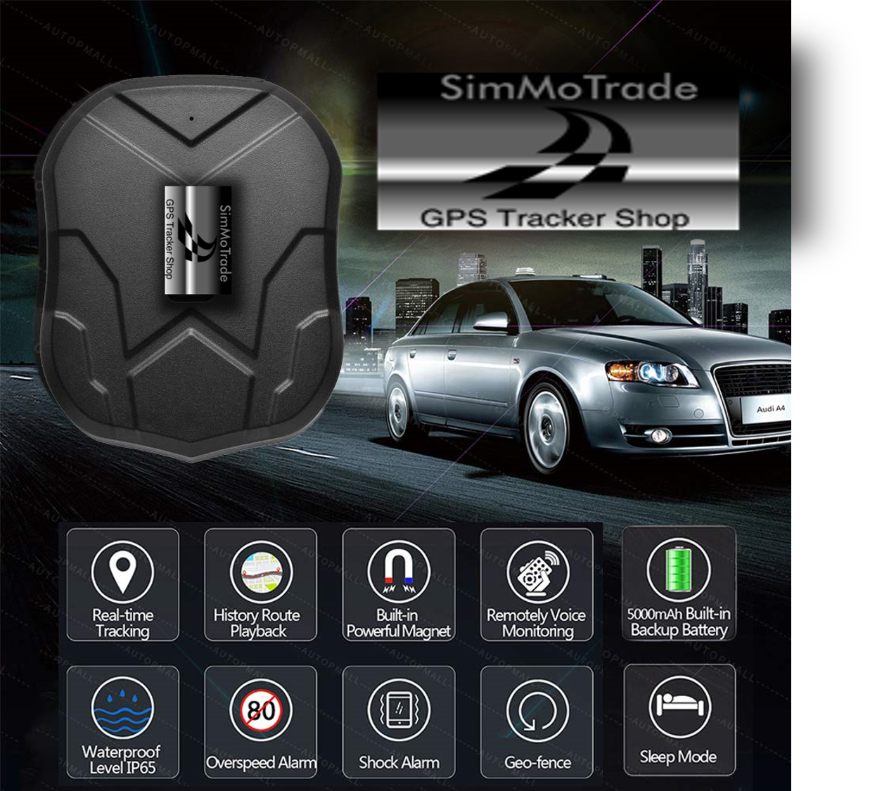 Simmotrade TK 905 GPS Tracker KFZ, Diebstahlschutz