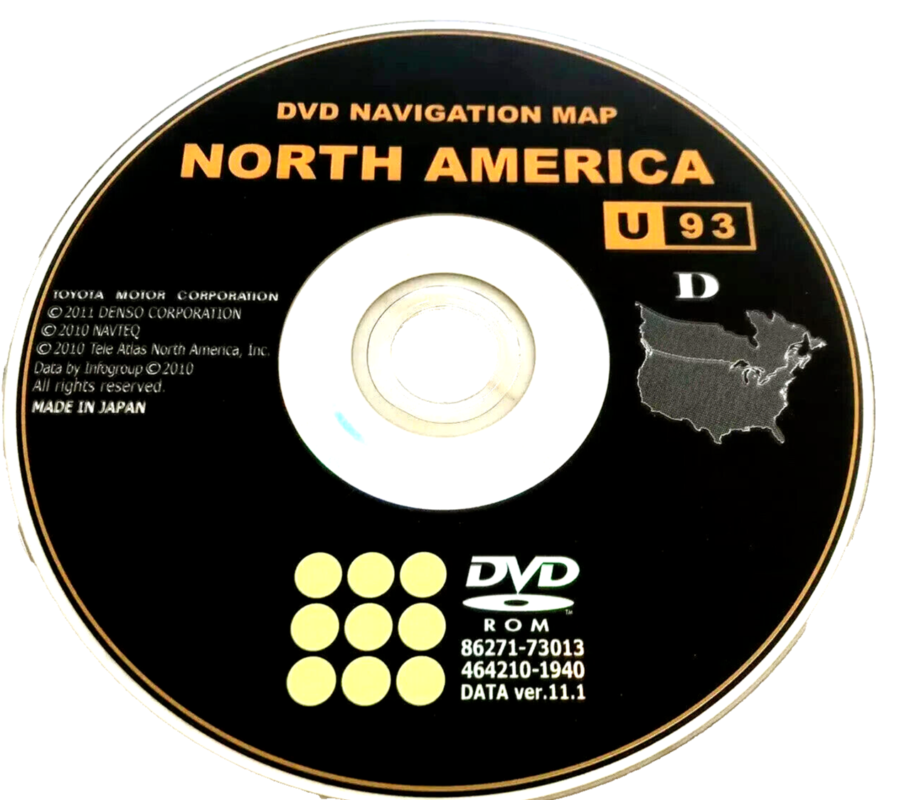 ｓｉｏｎ１０ｔｏｕｒ　 [DVD] Genuine Toyota Navigation DVD U93 Ver 11.1 | Toyota OEM