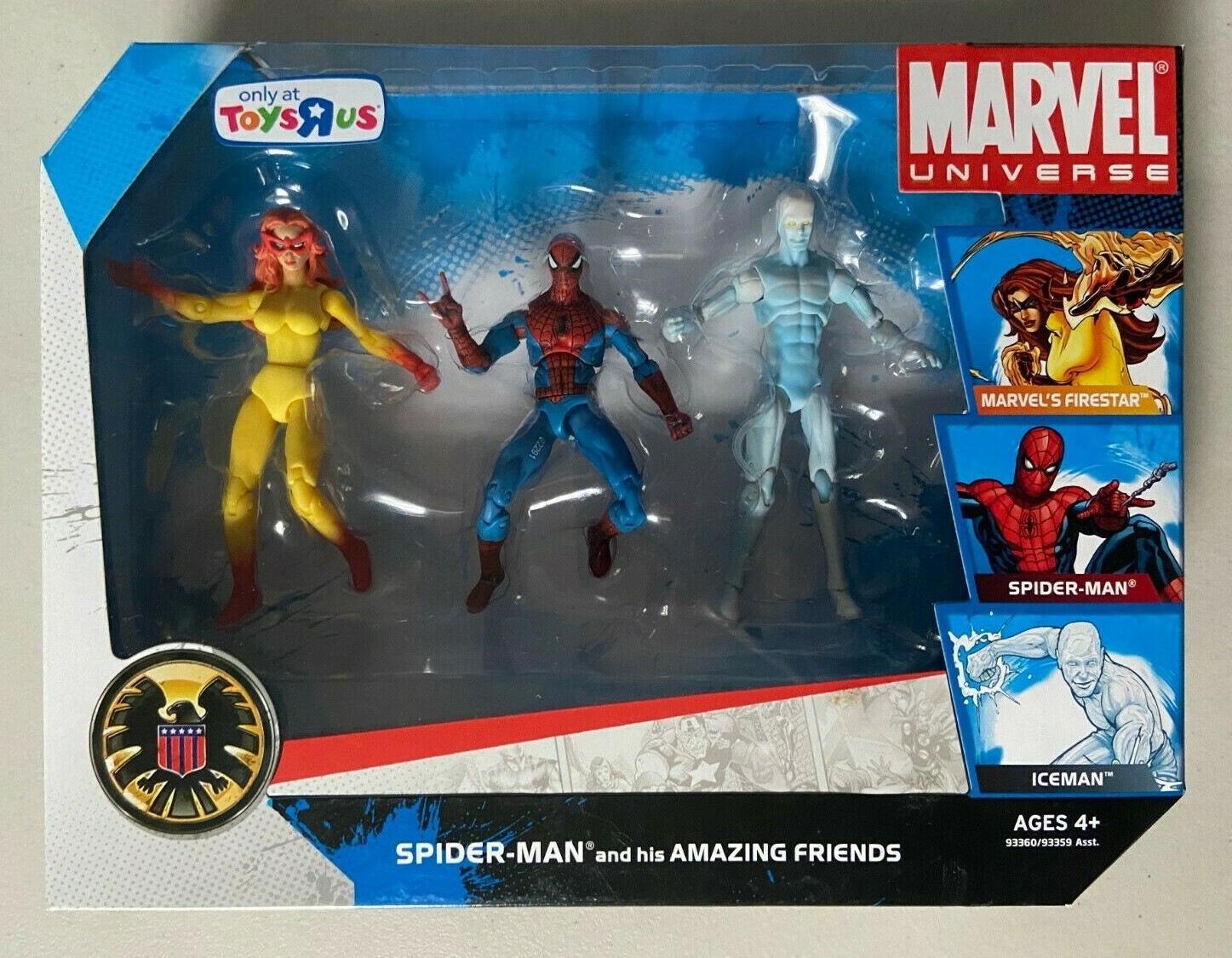 特撮 Marvel Universe 3 3/4in  Exclusive Action Figure 3-Pack Spider-Man and His Amazing Friends (Firestar Spider-Man and Marvel Legends Exclusives Spider-Man and His Amazing Friends 3