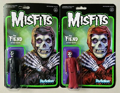 Super7 Misfits Fiend ReAction Figures Lot of 2 Black