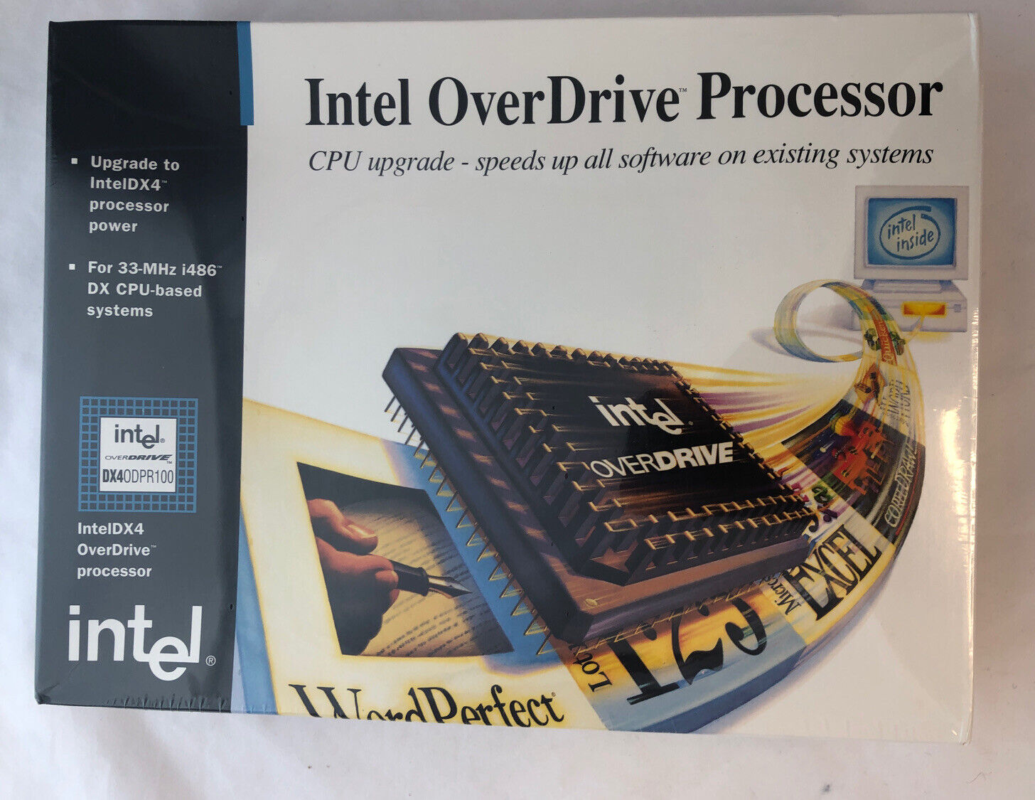 NEW DX4 100 BOXED INTEL PROCESSOR OVERDRIVE DX4ODPR100 486 NEW DX4 100 BOXED INTEL PROCESSOR OVERDRIVE DX4ODPR100 486