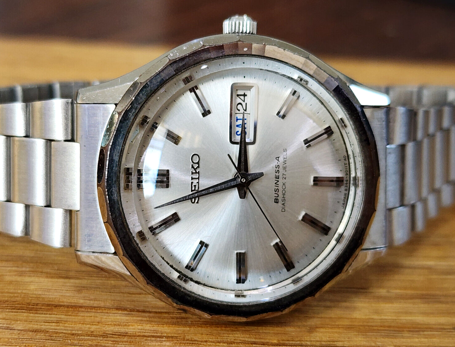 SEIKOBUSINESSーADIASHOOK 27JEWELS難あり SEIKOBUSINESSーADIASHOOK 27JEWELS難あり - メルカリ
