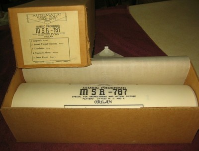 AMR Automatic Music Player Piano Roll Nickelodeon MSA-787 Music Program~Stock 17