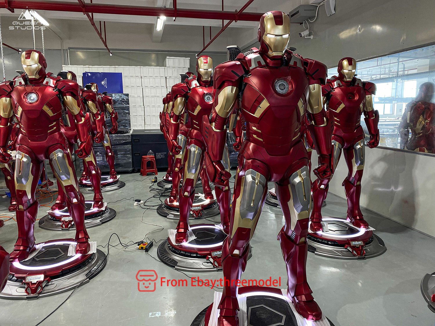 Queen Studios QS 1/1 MARK7 Iron Man Polystone Model Statue Queen Studios QS 1/1 MARK7 Iron Man Polystone Model Statue