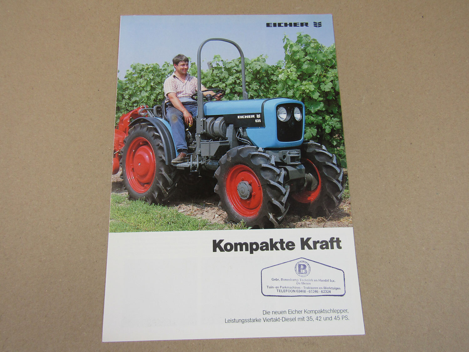 Prospekt Eicher 635 642 645 K KA Kompaktschlepper 1987
