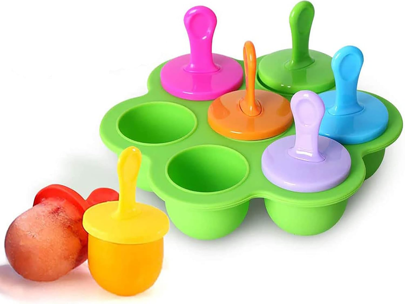 Homemade Ice Cream Small Reusable Popsicles Maker Tray Silicone Mold Bpa-Free wi