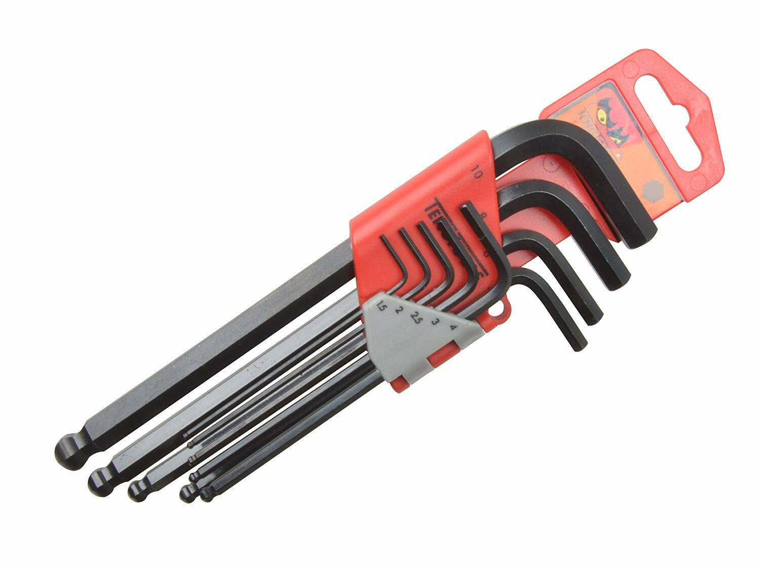 Teng Tools Sale Hex Allen Key 9 Piece Tool Set With Clip Metric 1.5mm