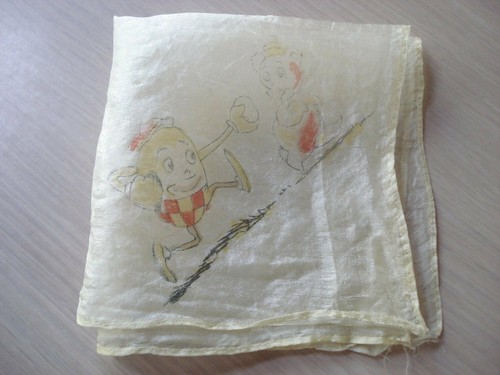 Antique Silk Children's Hankie - Humpty Dumpty - Nursery Rhymes - #369