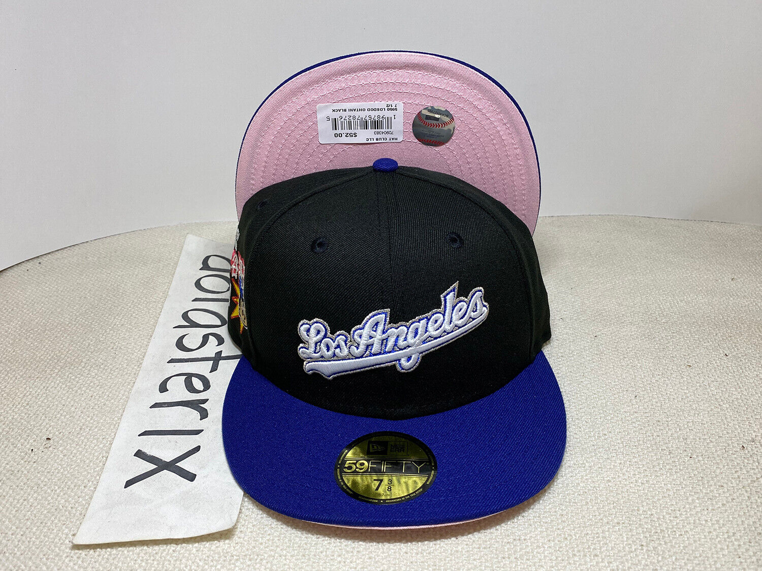 Hatclub LA Dodgers Script Black Blue 2-Tone Pink UV Anime Hatclub LA Dodgers Script Black Blue 2-Tone Pink UV Anime