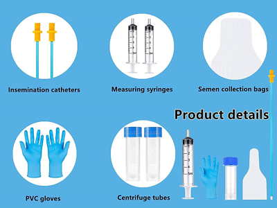 Cassielhouse 10 Set AI Artificial Insemination Dog Breeding Kit, Canine Breeding