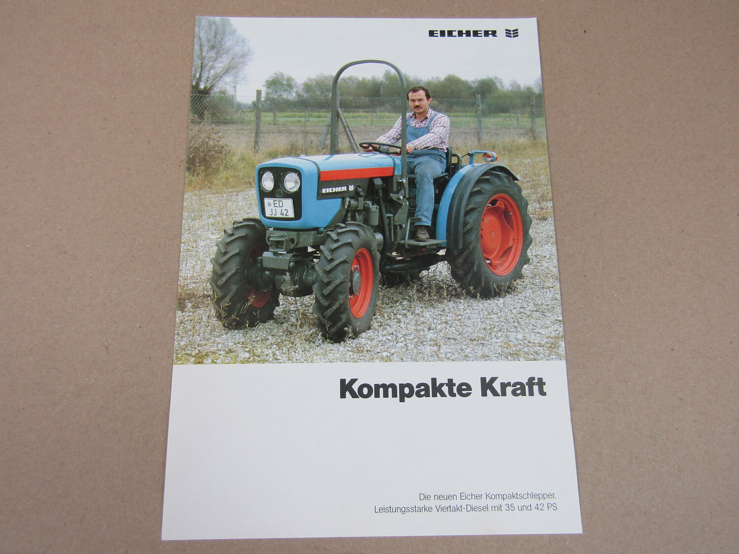 Prospekt Eicher 635 642 K KA Kompaktschlepper mit 35 und 42 PS von 1985