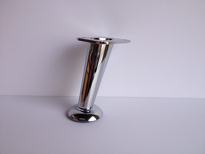 5" Slanted Modern Furniture Sofa/Table/Chair Legs Die-Cast Metal Chrome Set of 4