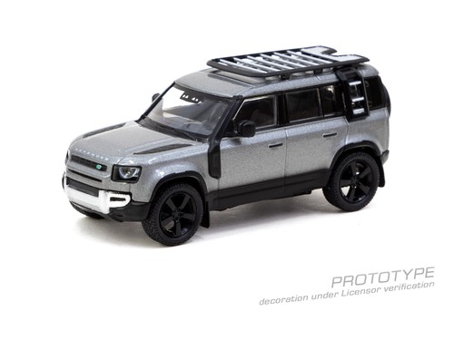 MINI GT LandRover Defender110ライトブルーLH&RH In Stock) Tarmac Works 1/64 Land Rover Defender 110 Grey