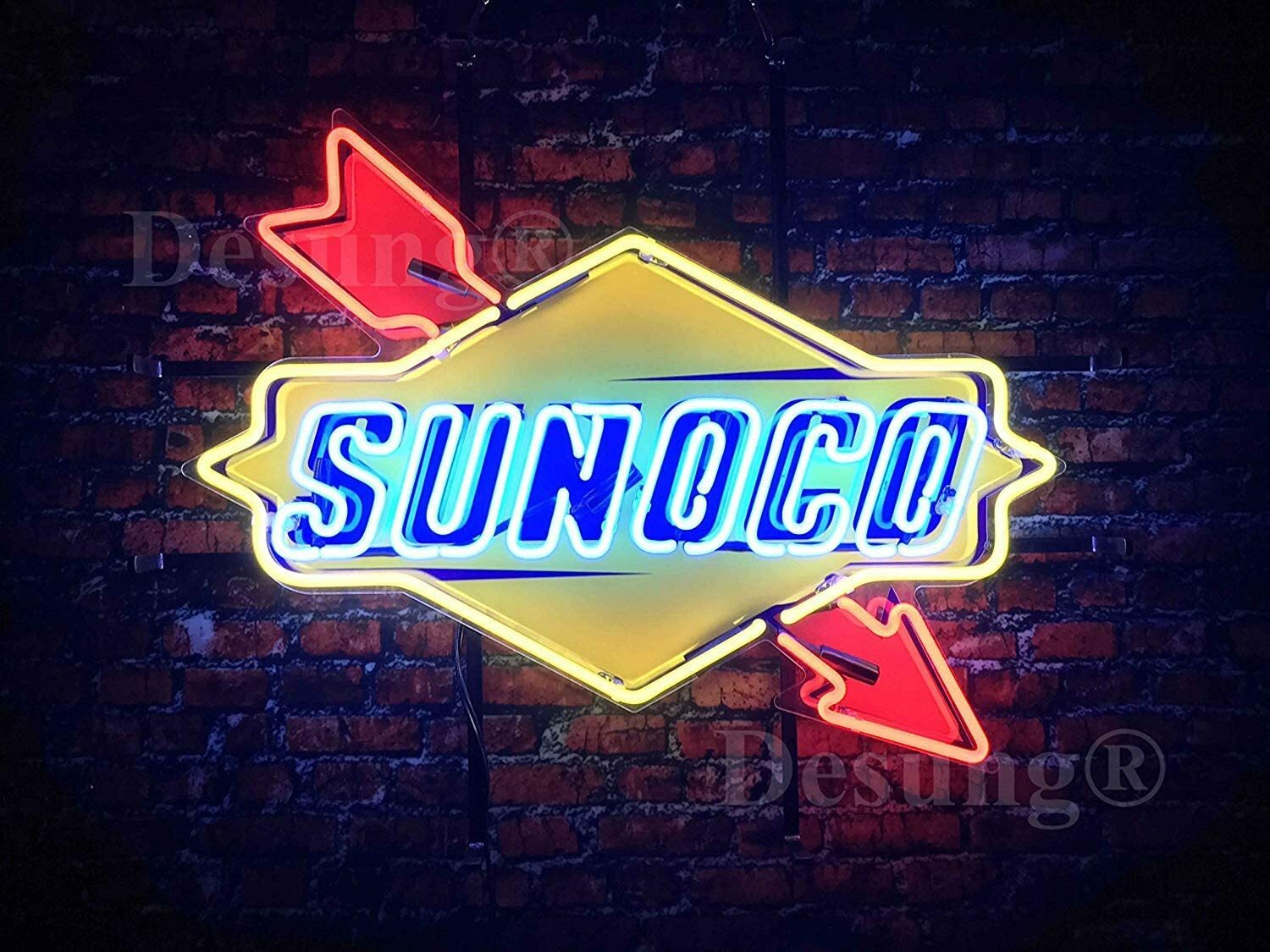 SUNOCO ネオンサイン New Sunoco Gas Gasoline Station Neon Light Sign 24
