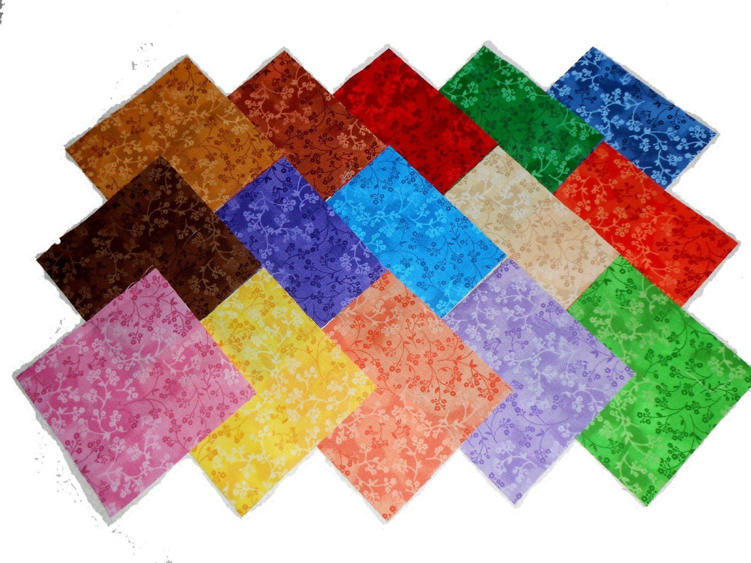 75 4 inch Quilting Fabric Squares Beautiful Razzle Dazzle ...