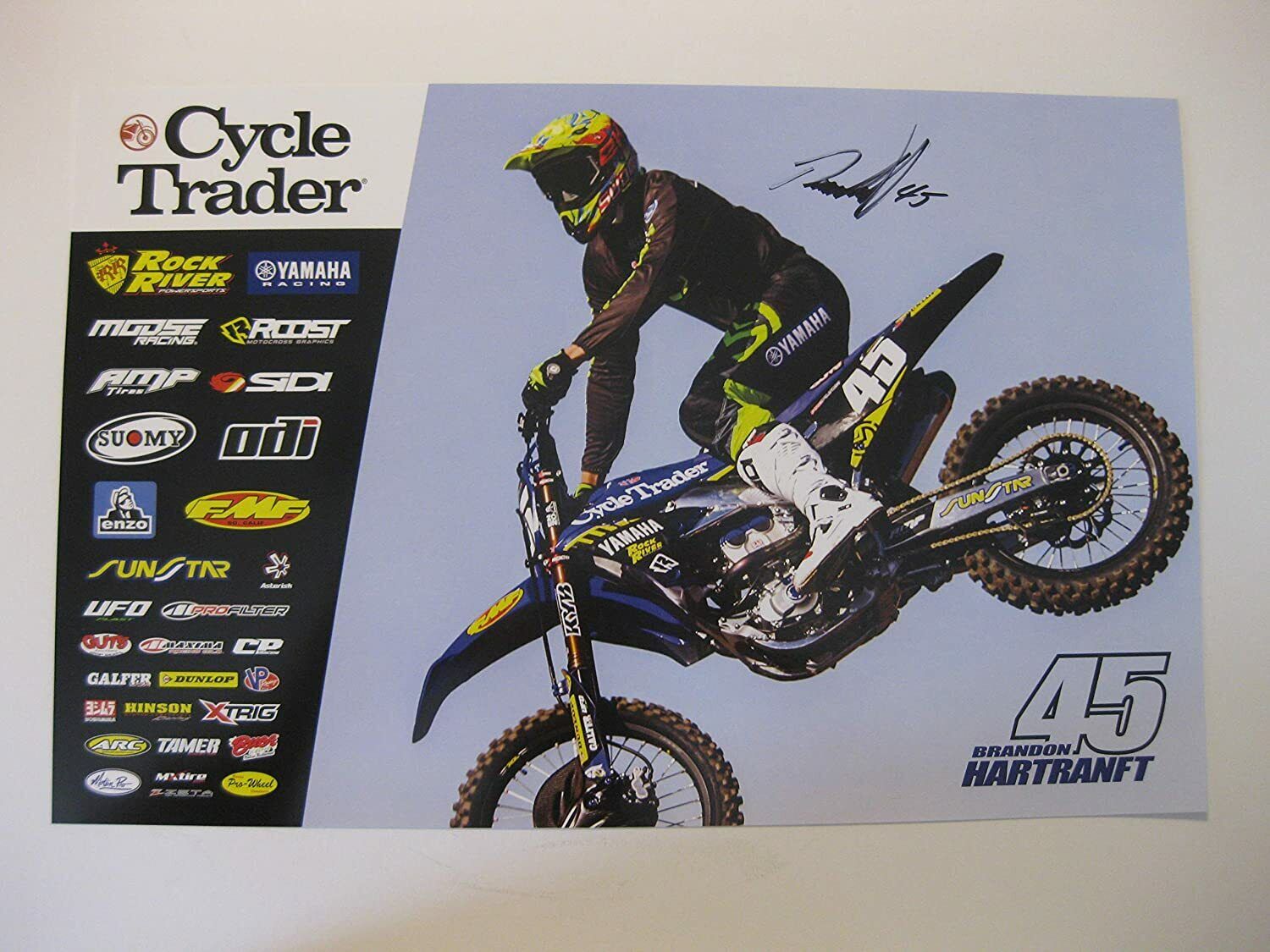 Brandon Hartranft, Supercross, Motocross, signed, autographed, 11x17 poster, COA will be included Brandon Hartranft, Supercross, Motocross, signed, autographed, 11x17 poster, COA will be included