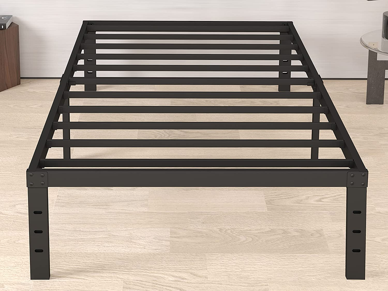 No Box Spring Needed, 14 Inch Metal Non-slip Black Platform Bed W