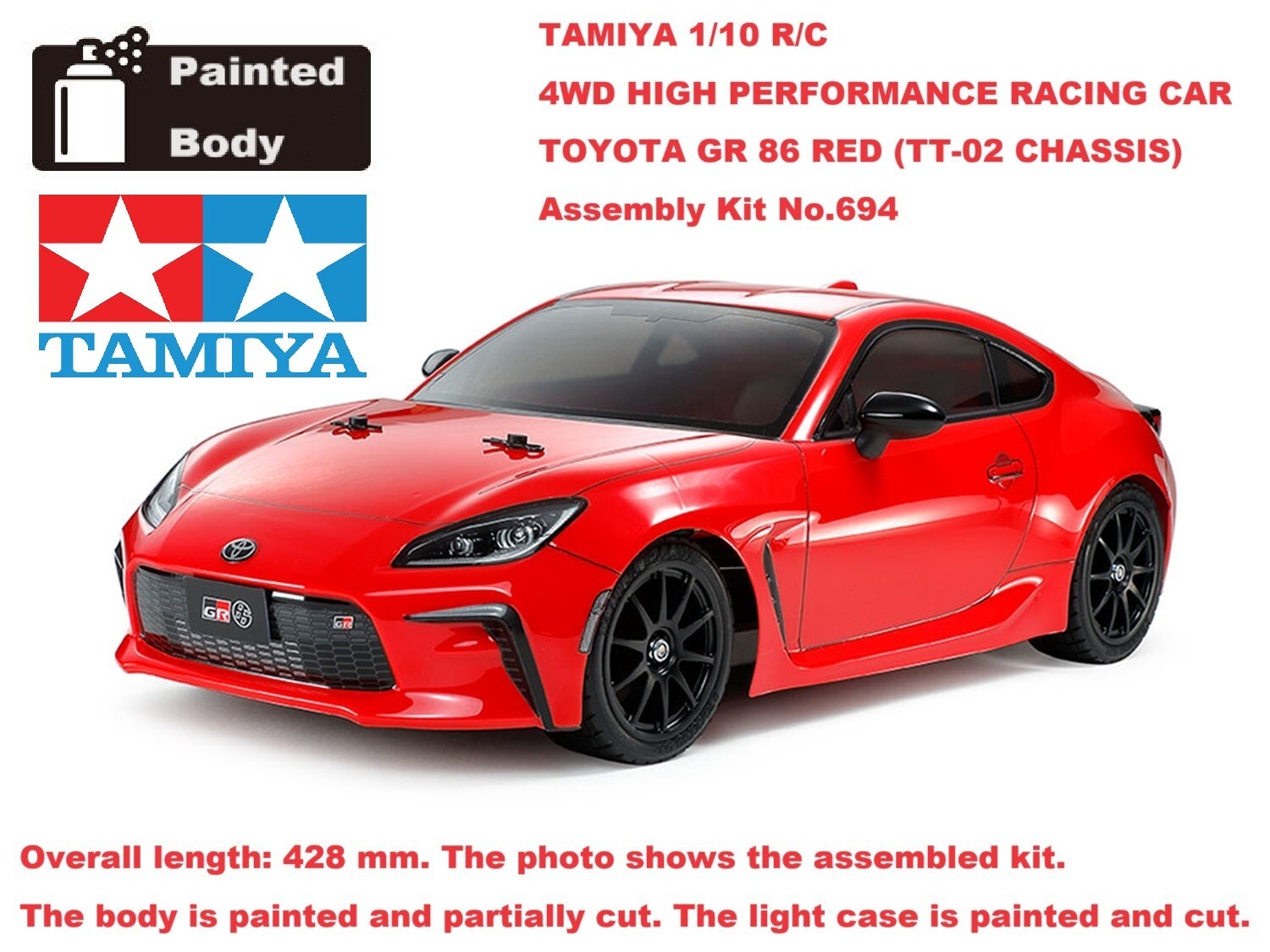 タミヤ 電動RCカーシリーズ 1/10RC トヨタ GR 86 (TT-02シャーシ