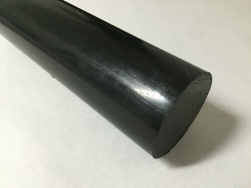 Acetal Copolymer Plastic Round Rod, 1.5" Diameter, 6" Length - Black Color
