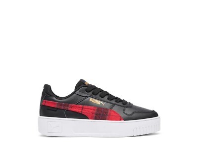 Модные кроссовки для девочек Puma Carina Street Punk в клетку