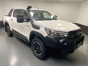 2019 Toyota Hilux GUN126R Rugged X Double Cab White 6 Speed Manual Utility Cardiff Lake Macquarie Area Preview