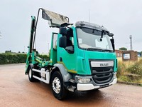 2016 (16) DAF LF 220 EURO 6 18 TON PALFINGER EXTENDABLE SKIP LOADER